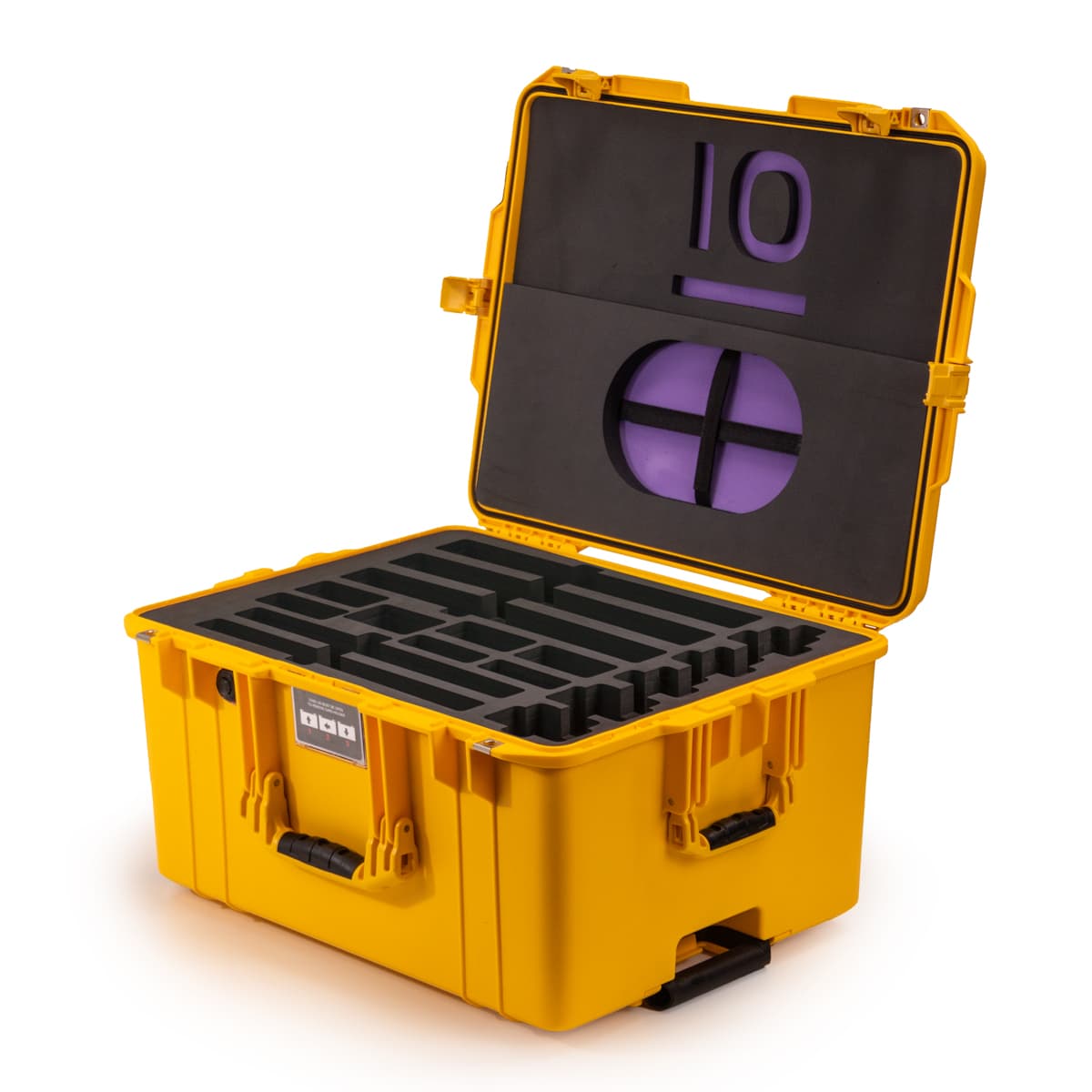 Iodyne Hard Case For 3x Pro Data, 2x 16" MacBook Pros and Accessories (Yellow)