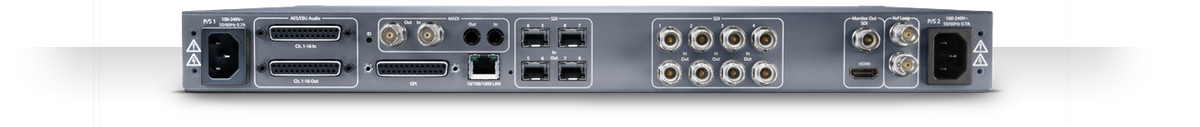 AJA FS4 1RU 4K/UltraHD/HD/SD Frame Sync/Converter, 1-Channel 4K/Ultra HD, or 4 Independent Channel HD/SD Frame Syncs