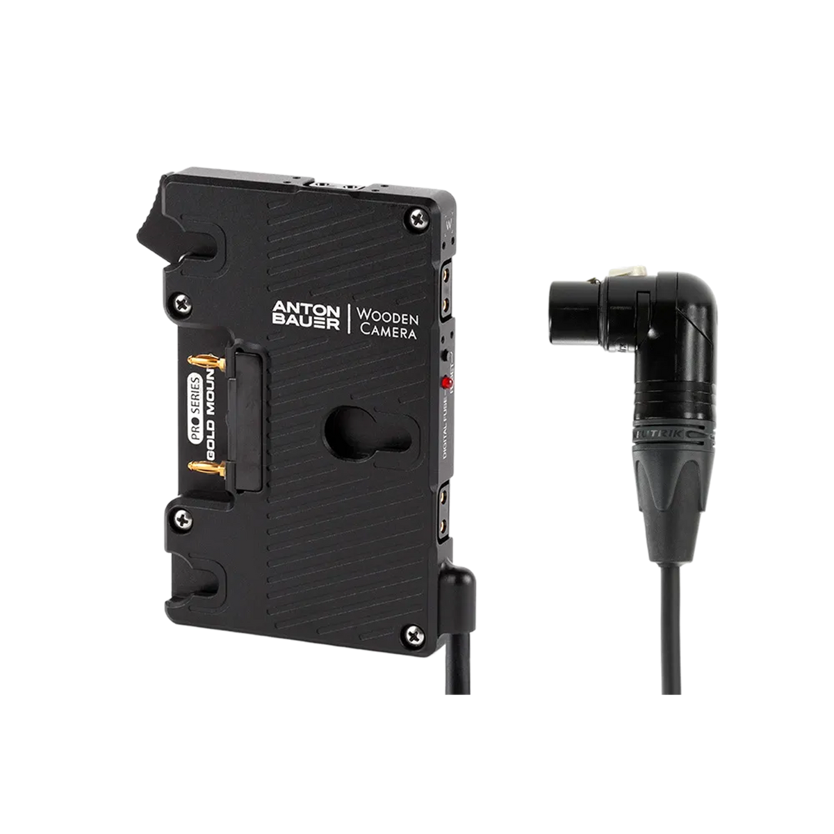 Wooden Camera WC Pro Gold Mount (4pin XLR Right Angle)