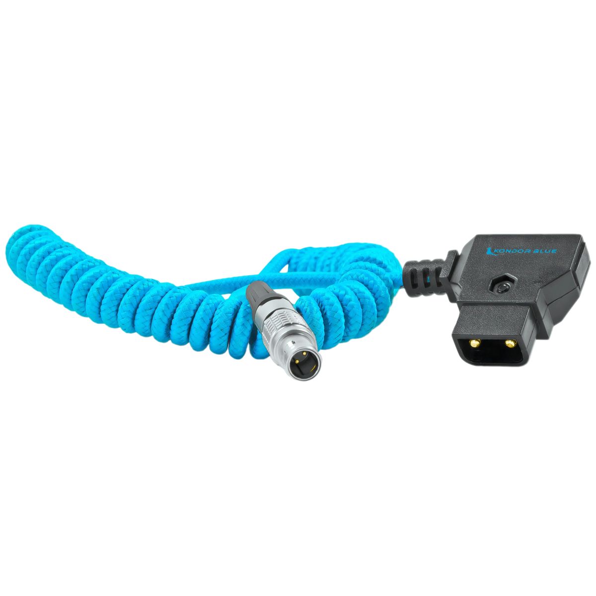 Kondor Blue D-Tap to LEMO 2 Pin 0B Male Power Cable for Z CAM, SmallHD, Teradek (Coiled)