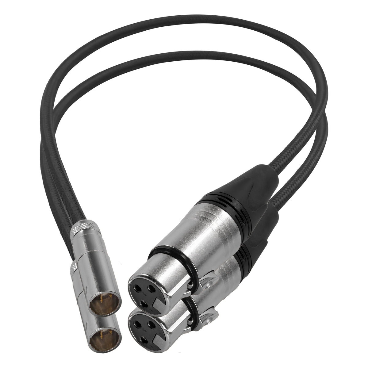 Kondor Blue Mini XLR Male to XLR Female 16" Audio Cable (2 Pack) for BMPCC & C70