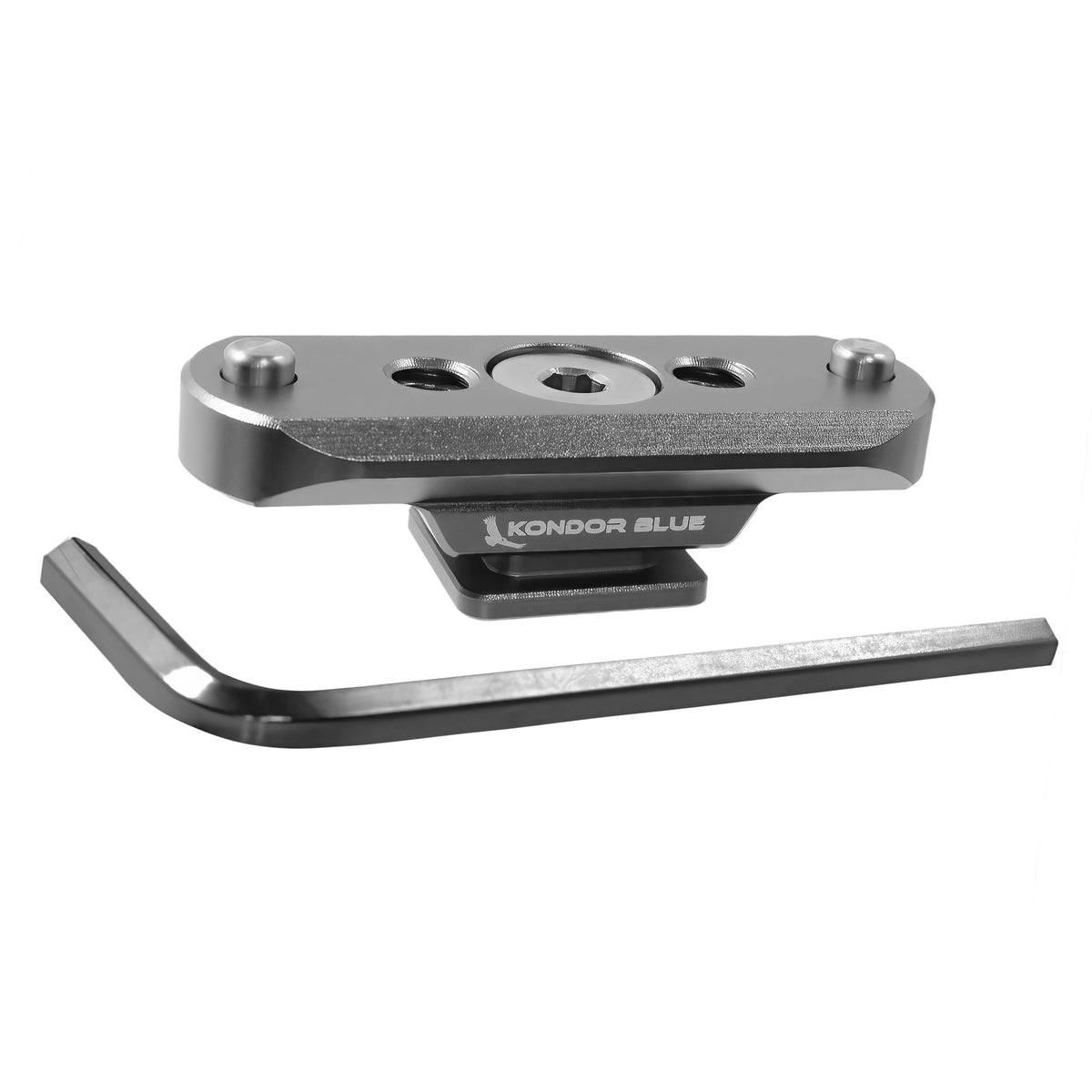 Kondor Blue NATO Rail to Hot Shoe Adapter for Remote Trigger Top Handles (Raven Black)