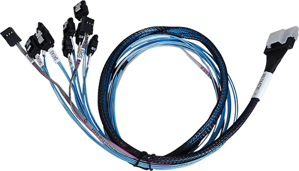 Areca (PN: 26II-1C5407-1M00-SB) SFF-8654 to Eight SATA 1 meter