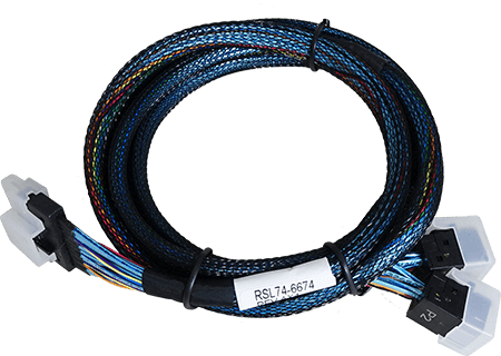 Areca SFF-8654 to x2 SFF-8643 Mini-SAS HD 1 meter