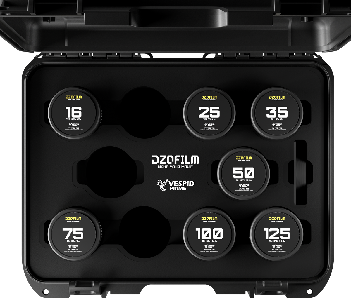 DZOFilm VESPID Prime 7-Lens Kit V2 (PL & EF Mounts)