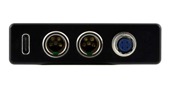 Lectrosonics DSR4EXTUSB DSR4 External Bottom Plate Adapter with 2x TA5, USB-C, Hirose 4 DC Jack