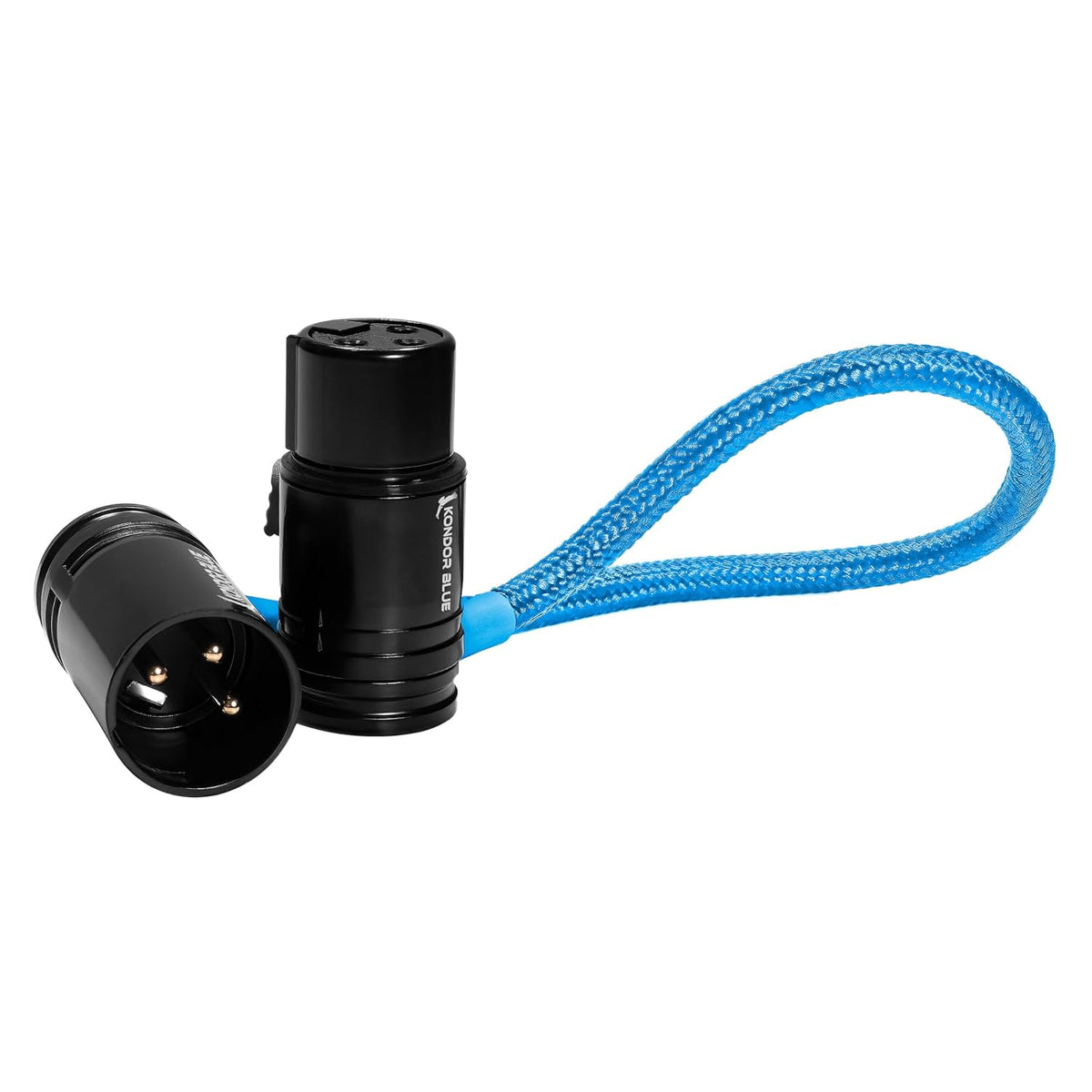 Kondor Blue 8" Straight Low Profile Right Angle XLR Cable (Kondor Blue)