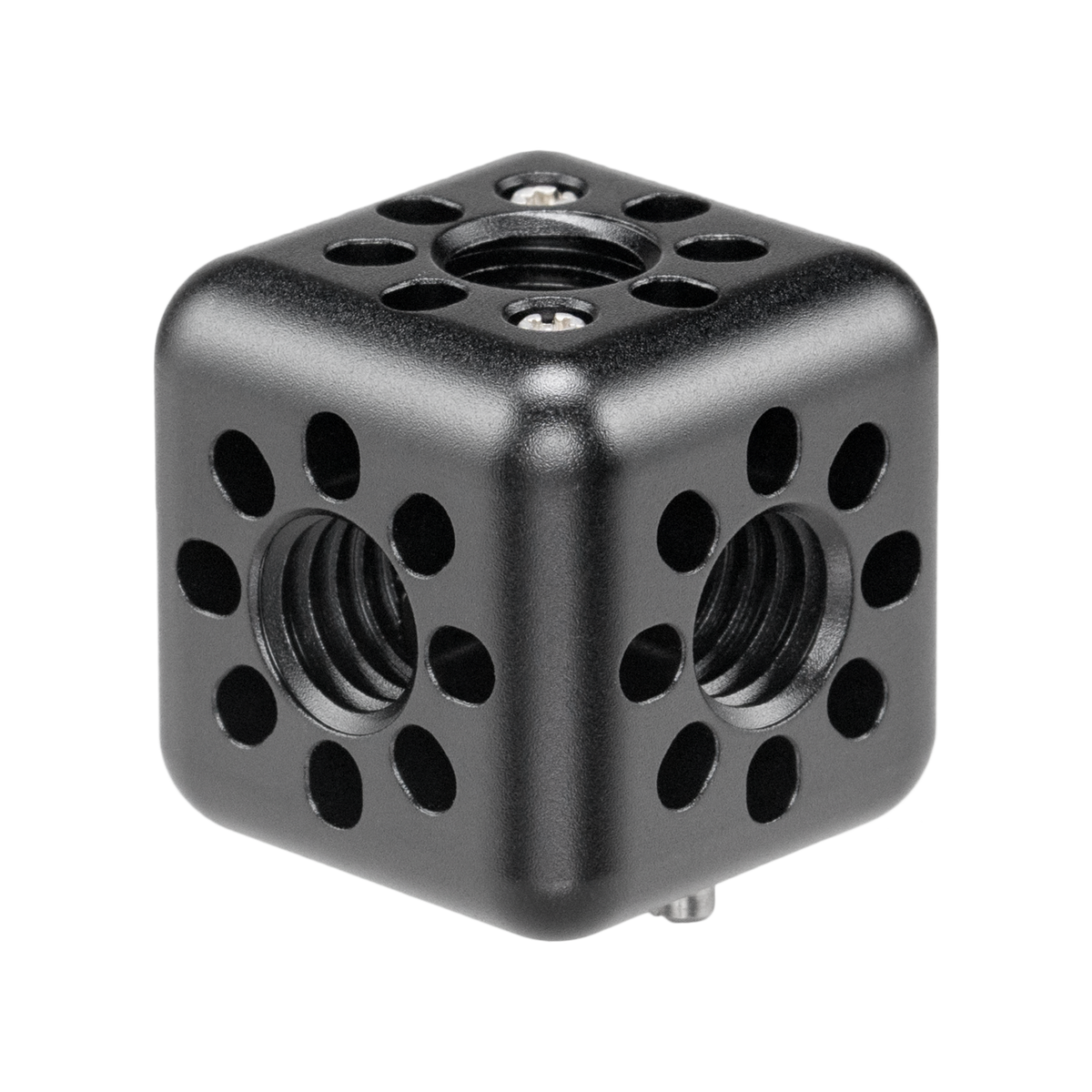 Wooden Camera Accessory Cube (3/8"-16) - 3/8"-16 Holes, 3/8"-16 Screw