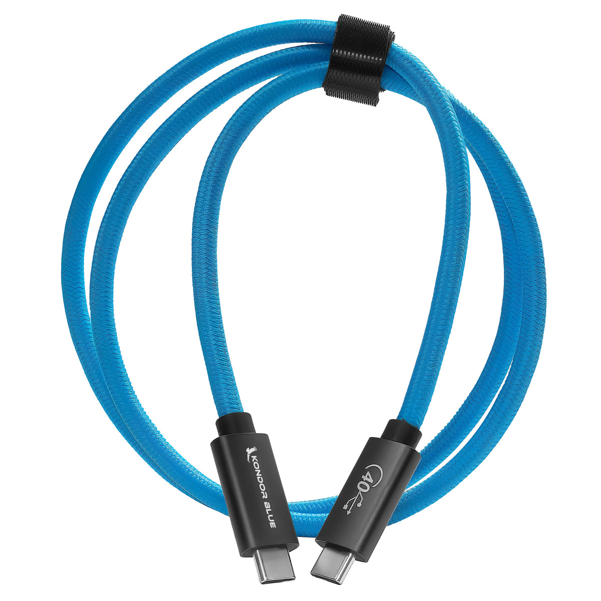 Kondor Blue THUNDERBOLT 4 USB 4.0 TYPE C CABLE BLAZING 40G SPEEDS 5A 100W STRAIGHT 6ft