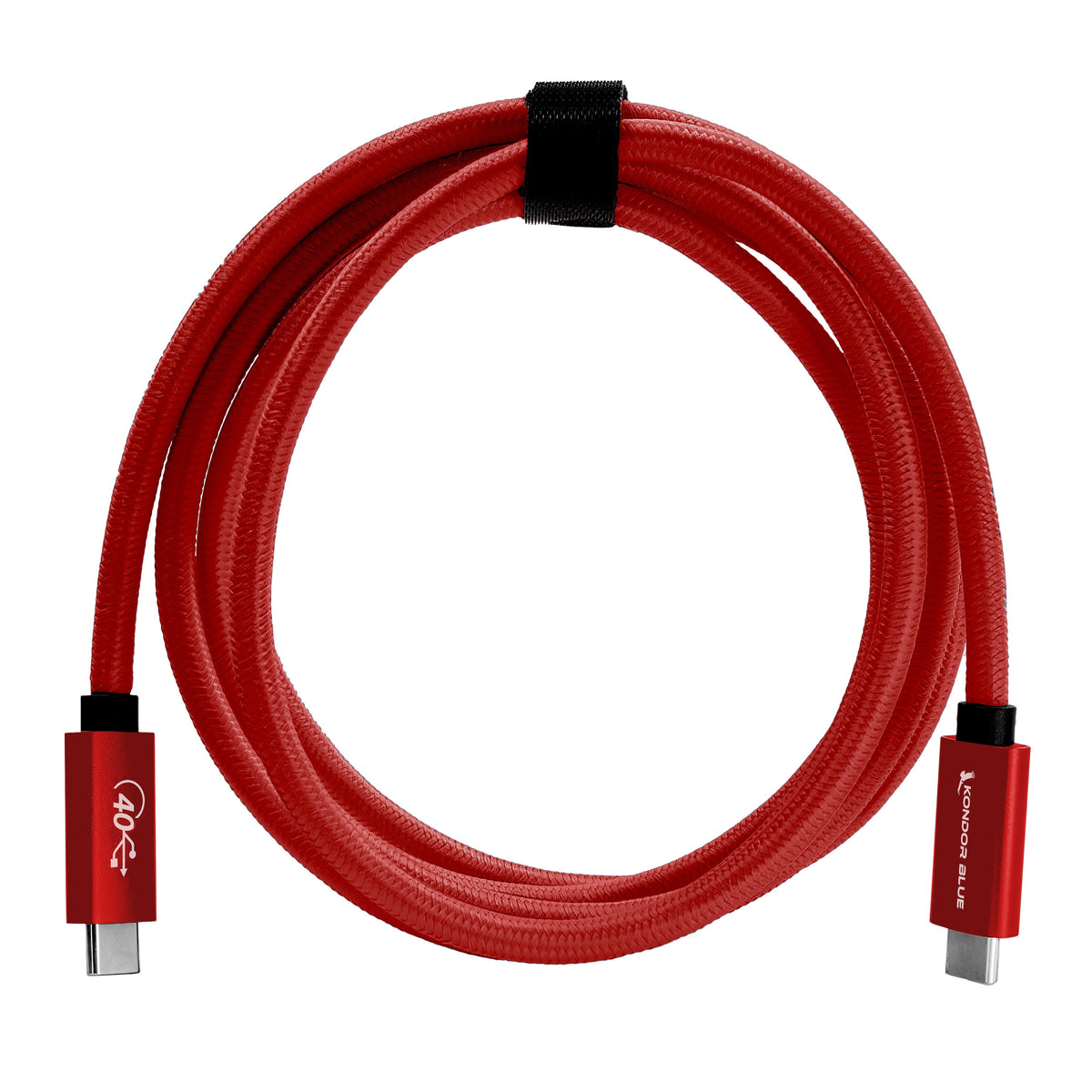 Kondor Blue THUNDERBOLT 4 USB 4.0 TYPE C CABLE BLAZING 40G SPEEDS 5A 100W STRAIGHT 6ft