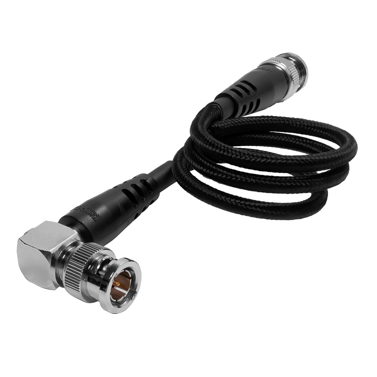 Kondor Blue 12G SDI Straight to Right Angle Cable for 4K 60p Camera Monitors and Transmitters