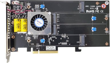 Areca 4-Port M.2 NVMe Hardware RAID Adapters