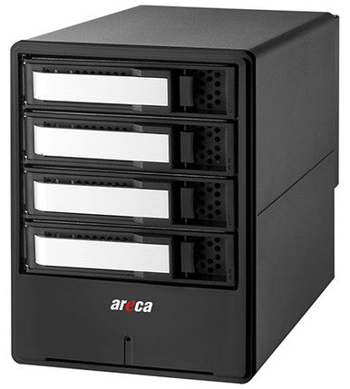 Areca 4-Bay Thunderbolt 5 & USB 3.2 Gen2 Hardware RAID Portable Enclosure
