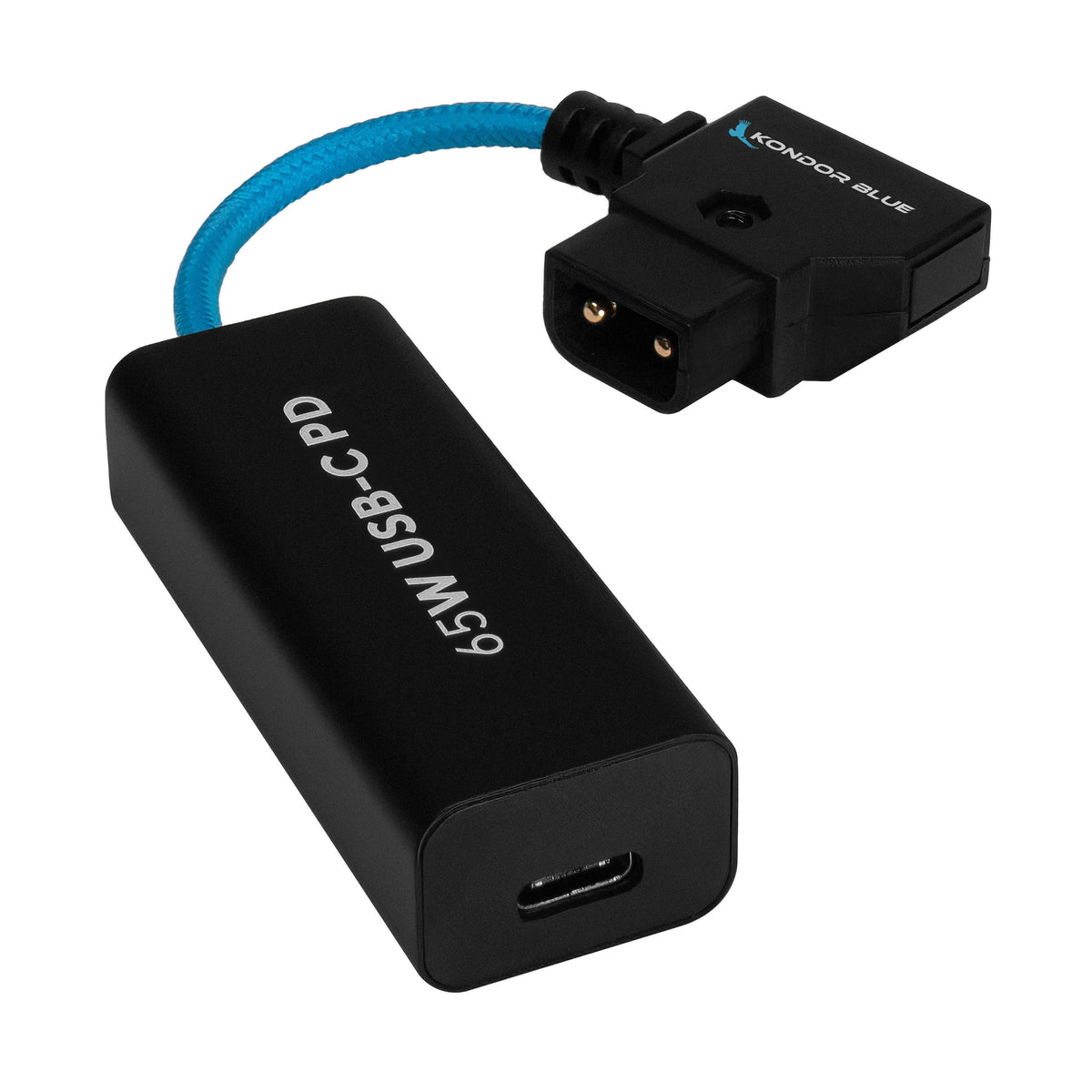 Kondor Blue 6" D-Tap to Female USB C PD 2 Way Battery Charging Power Cable (Kondor Blue)