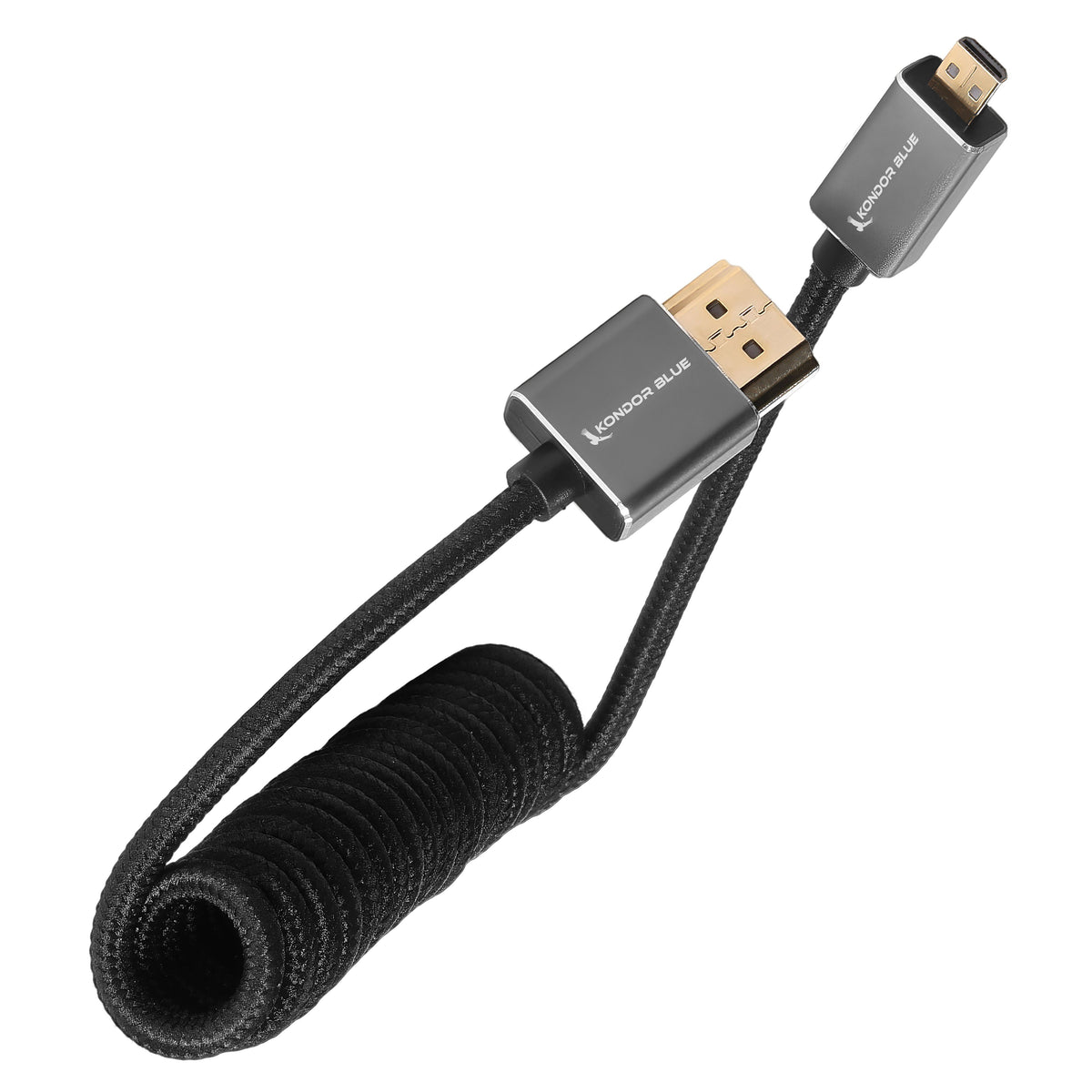 Kondor Blue Coiled Micro HDMI to Full HDMI (12-24")