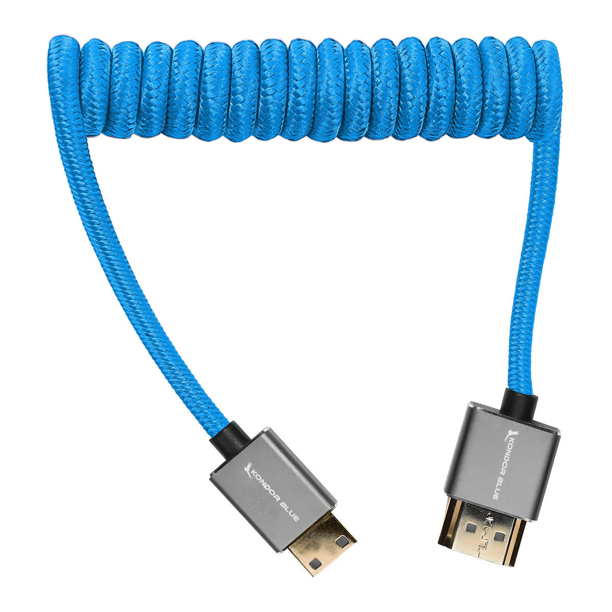 Kondor Blue Coiled Mini HDMI to Full HDMI (12-24")