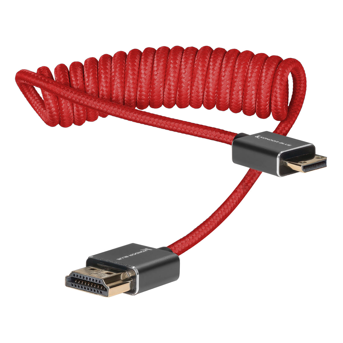 Kondor Blue Coiled Mini HDMI to Full HDMI (12-24")
