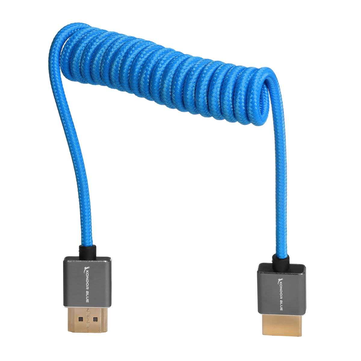 Kondor Blue Coiled Full HDMI Cable (12-24") (Cardinal Red)