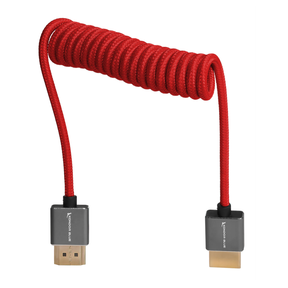 Kondor Blue Coiled Full HDMI Cable (12-24")