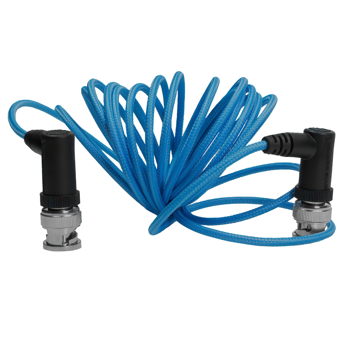 Kondor Blue Ultra Thin 6G SDI Video Cable Right Angle BNC (25ft) (Raven Black)