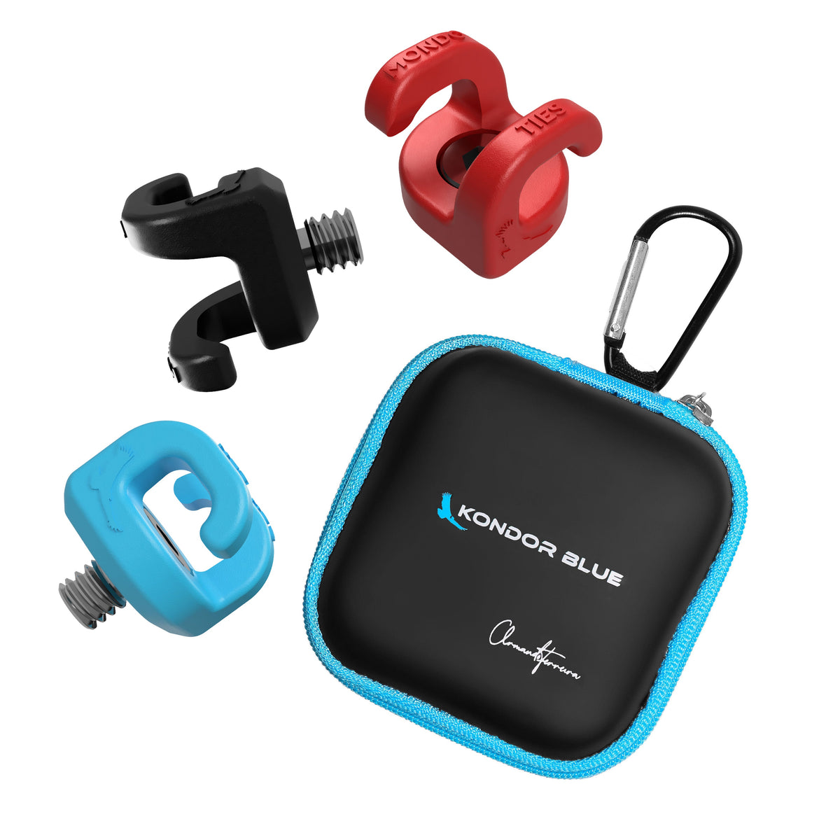 Kondor Blue Mondo Ties Cable Management Clips for Cameras Complete Collection