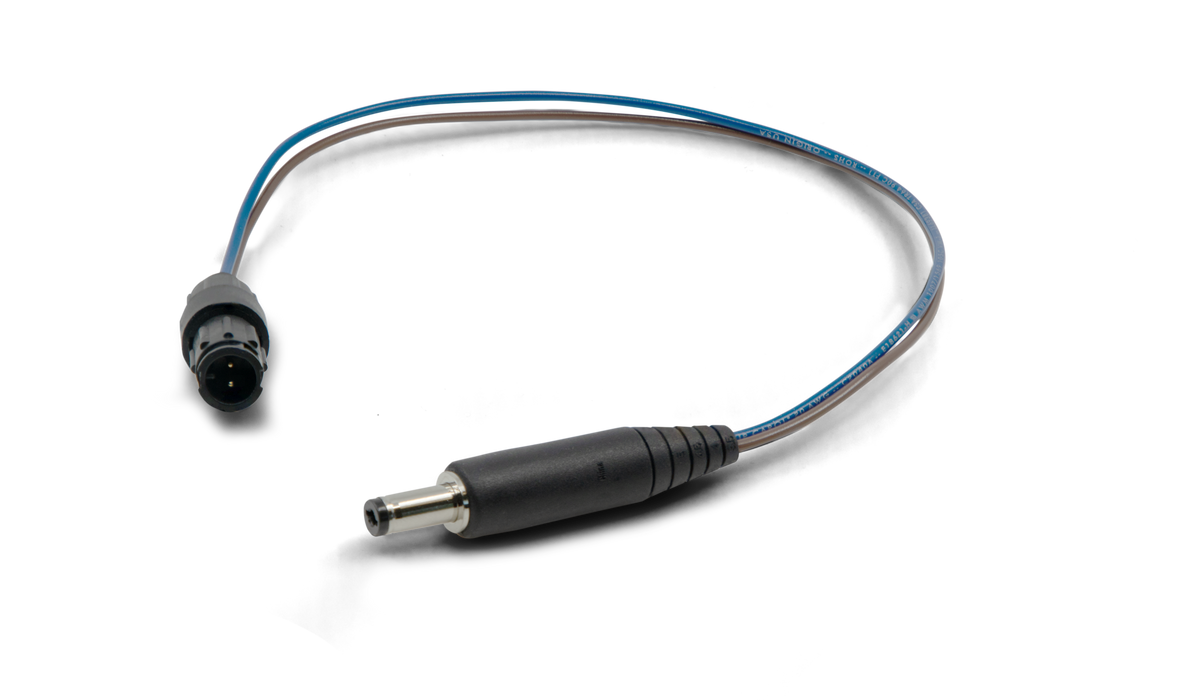AJA DRM2-Plus M/M Con-X / Barrel Cable Male-Mini-Con-X-to-Male-Barrel Adapter Cable, 12"