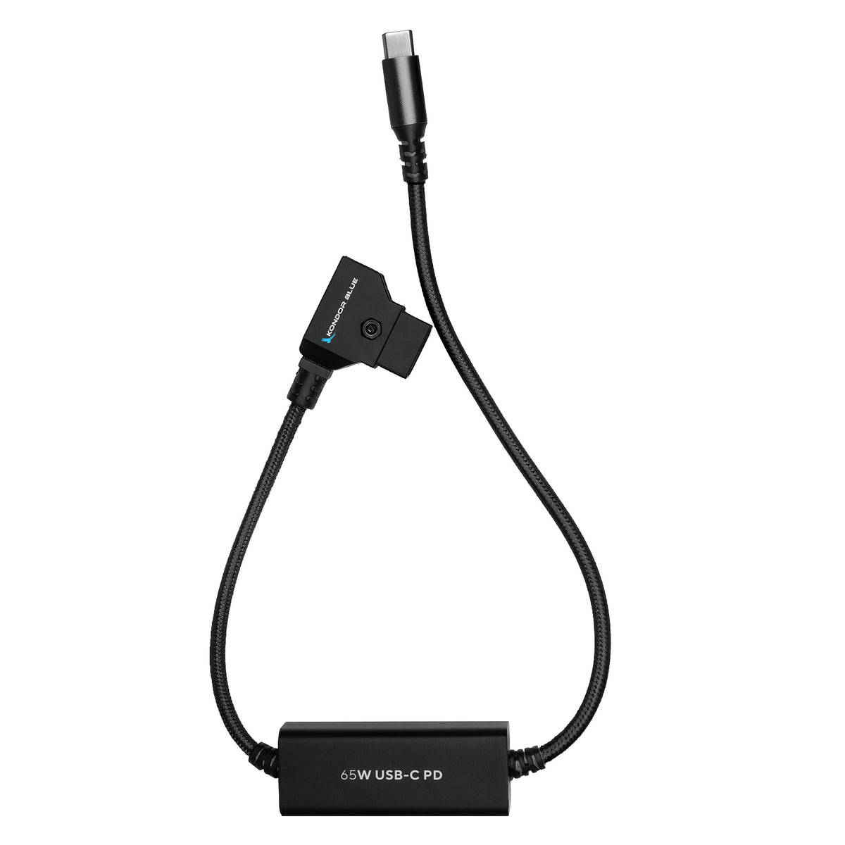Kondor Blue 16" D-Tap to USB C Power Delivery Cable for Mirrorless Cameras & Laptops