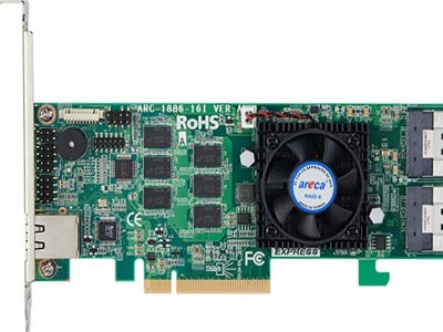 Areca 16-Ports PCIe Gen 4.0 Tri-Mode RAID Adapters ( W/ SFF-8654 8i to 2x 8643 4i Cable)
