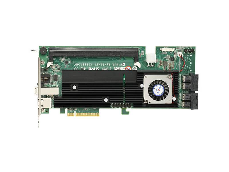 Areca 16 Port internal/external PCIe 3.0 12Gbps SAS Hardware RAID Controller, 4GB Cache
