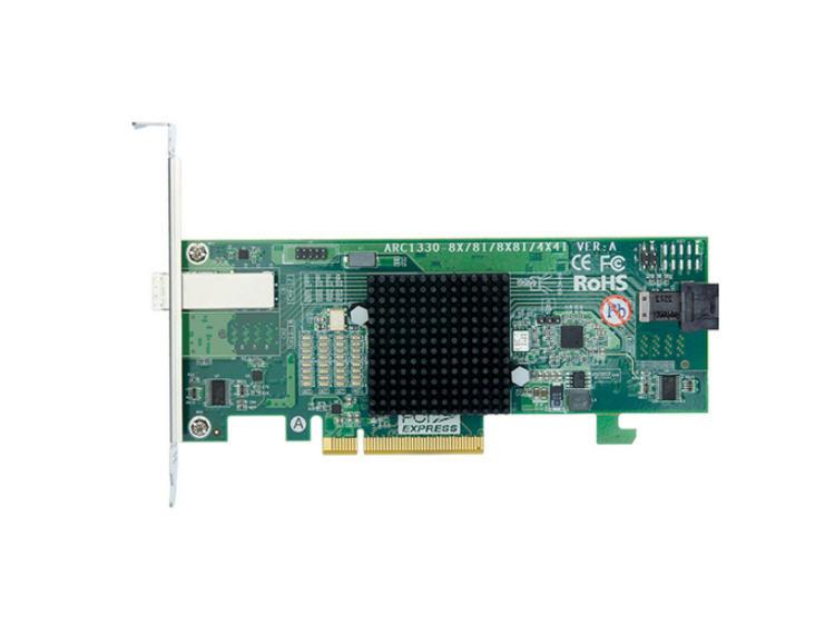 Areca 4/4-Port internal/external PCIe 3.0 12Gbps SAS controller, Low-Profile, SFF-8643 to SFF-8643 cables