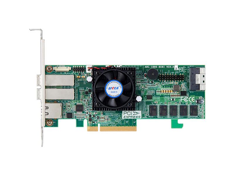 Areca 16-Ports(8 Int/8 Ext) PCIe Gen 4.0 Tri-Mode RAID Adapters ( W/O Cable)