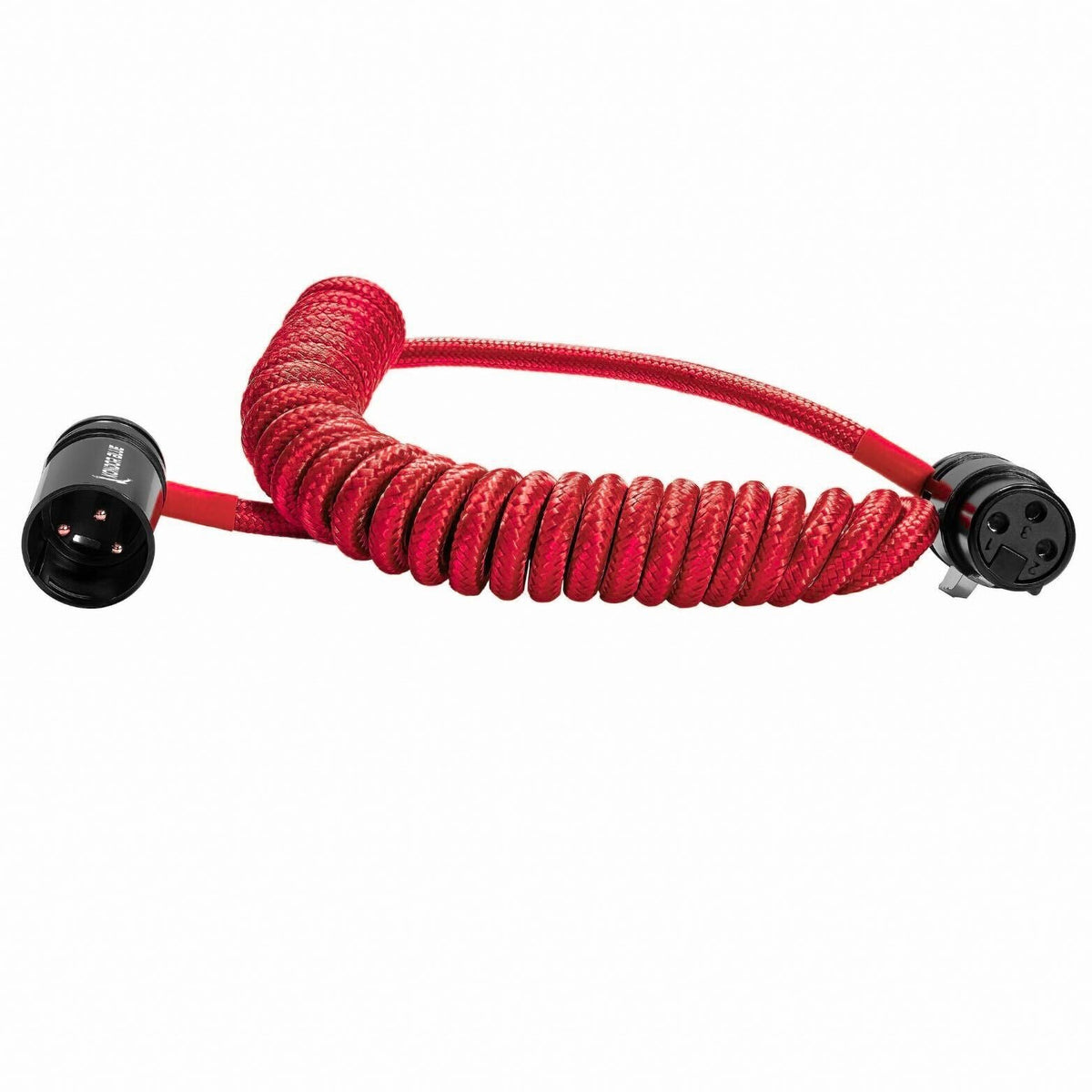 Kondor Blue 12-24" Coiled Low Profile Right Angle XLR Cable