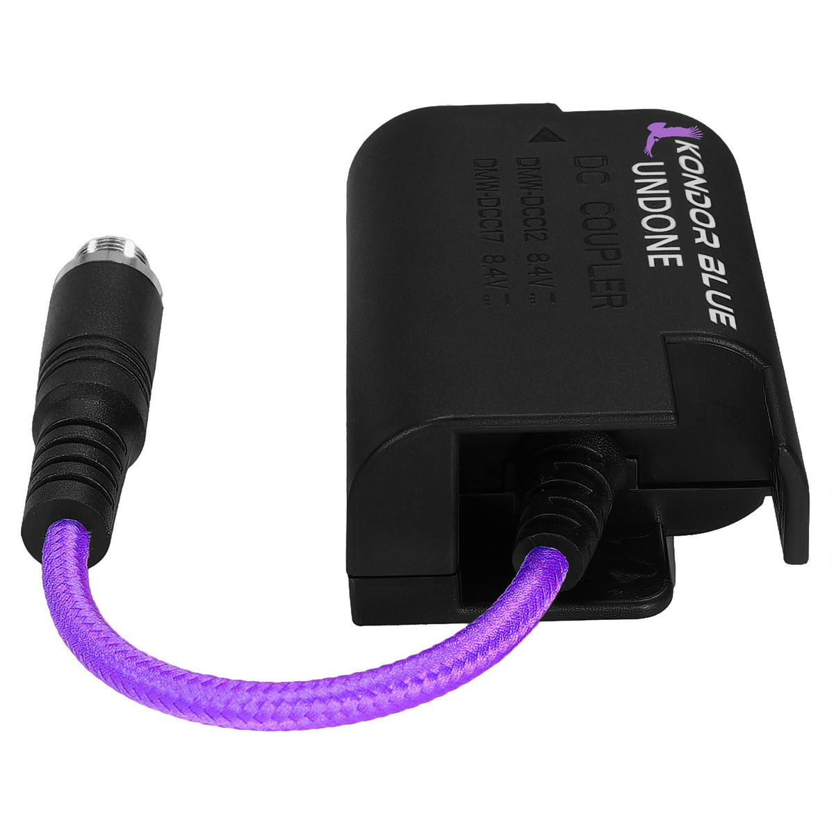 Kondor Blue GERALD UNDONE D-Tap to Straight Locking DC Male 2.1mm Purple Coiled