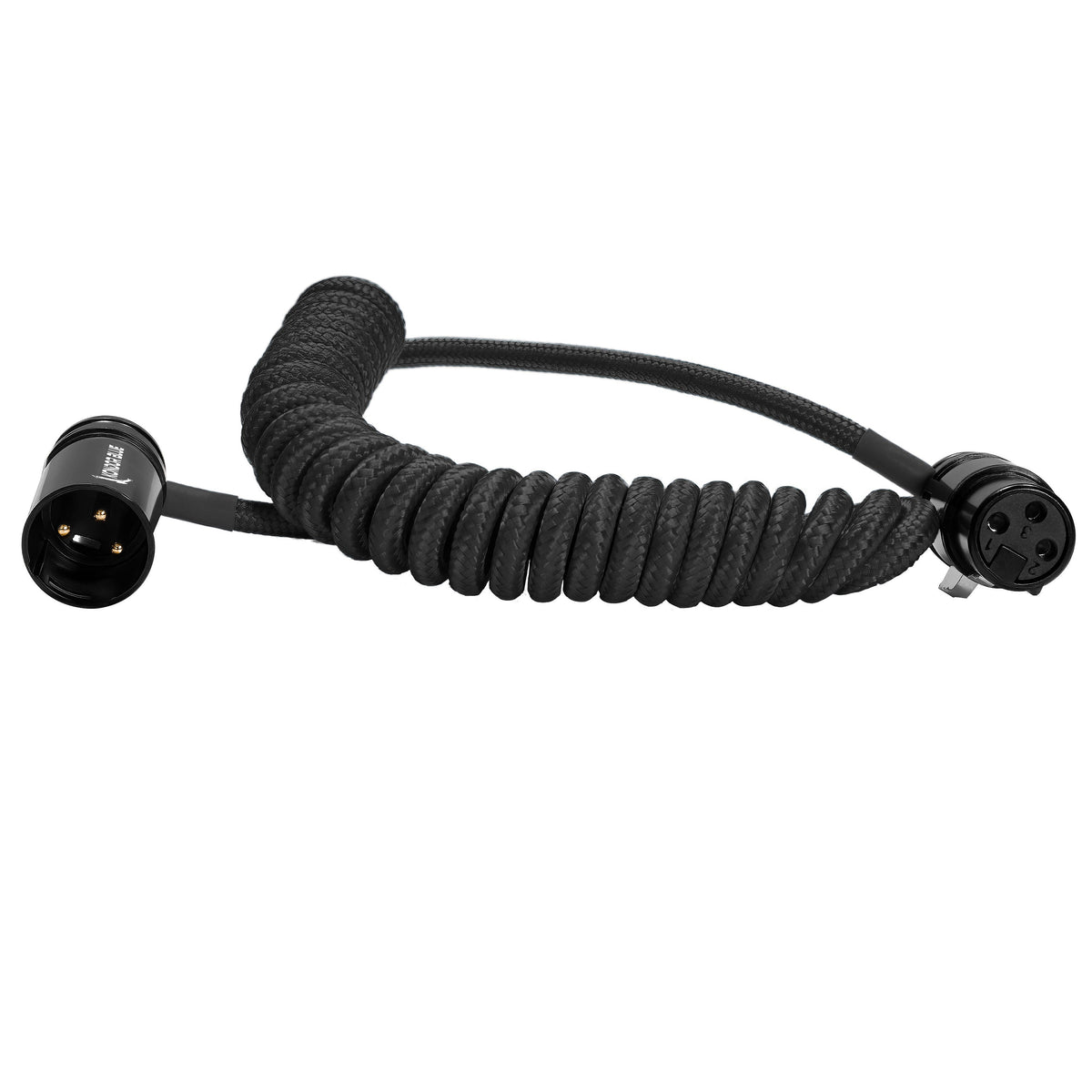 Kondor Blue 12-24" Coiled Low Profile Right Angle XLR Cable