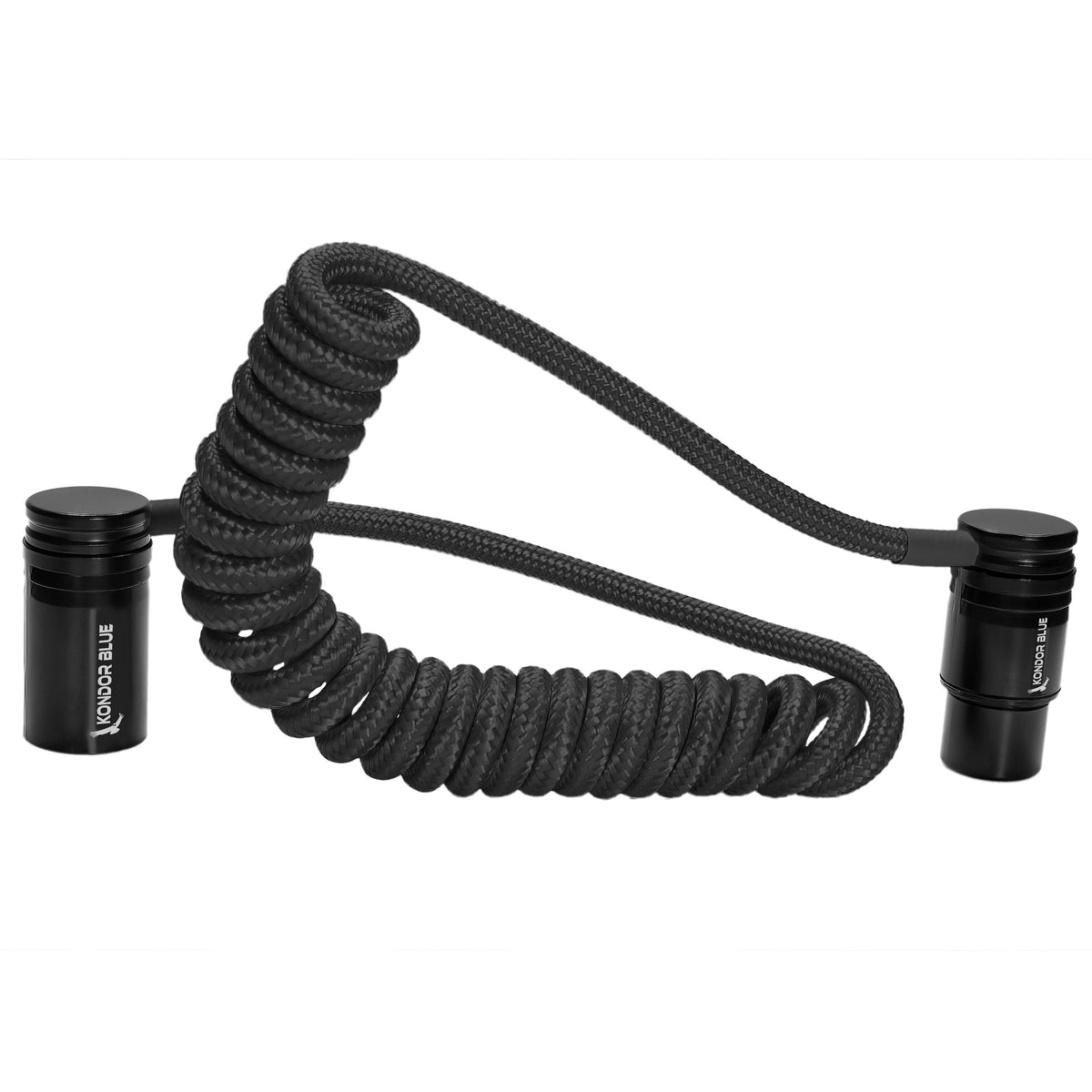 Kondor Blue 12-24" Coiled Low Profile Right Angle XLR Cable