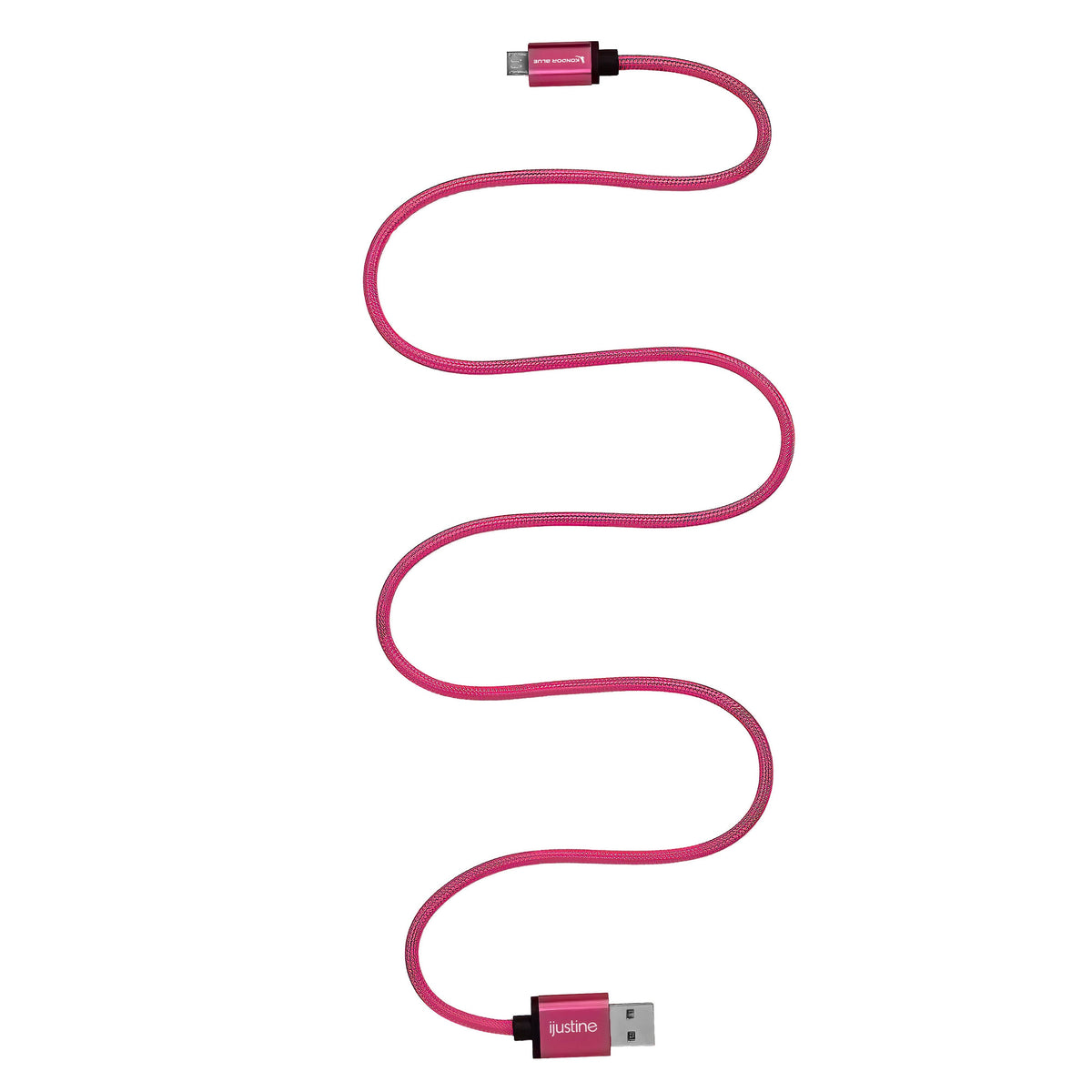 Kondor Blue iJustine Pink USB A to Micro USB Fast Charging Data Cable