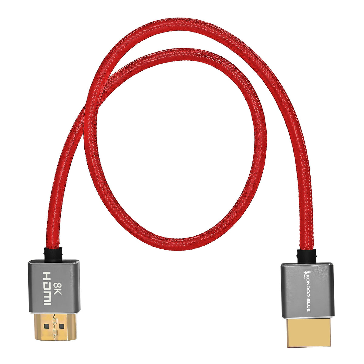 Kondor Blue 8K HDMI 2.1 17" Braided Cable for on Camera Monitors