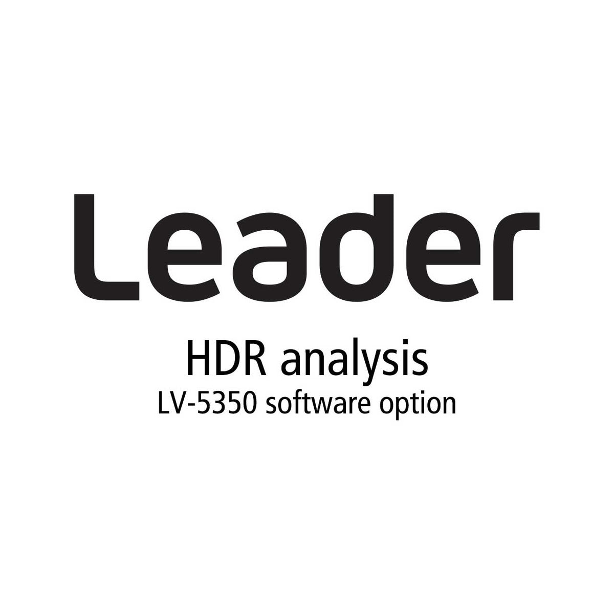 Leader LV5350-SER23 HDR - High Dynamic Range PQ, HLG and SLOG-3 monitoring