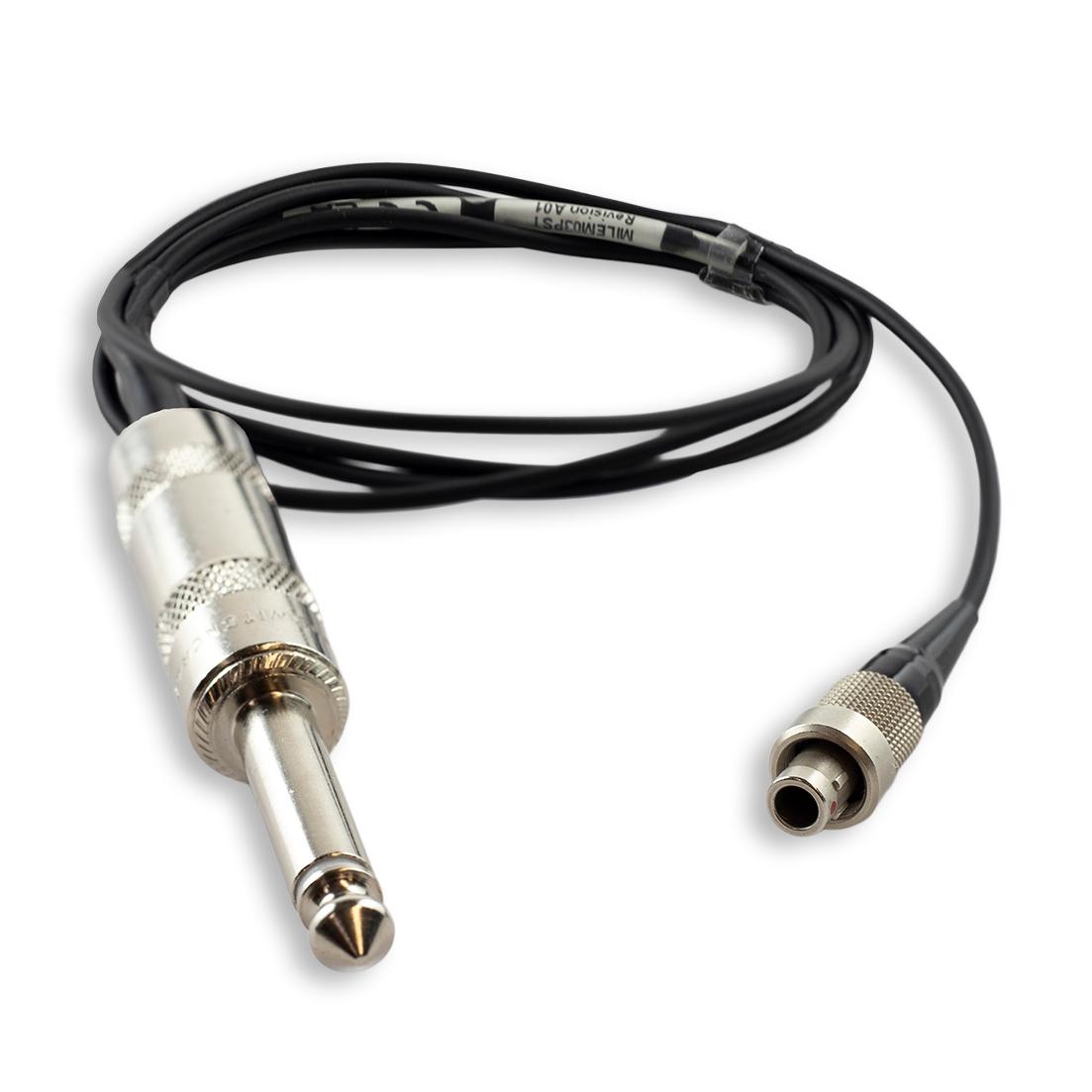 Lectrosonics MILEMO3PST Musical instrument cable for DSSM transmitter, straight ¼-inch plug