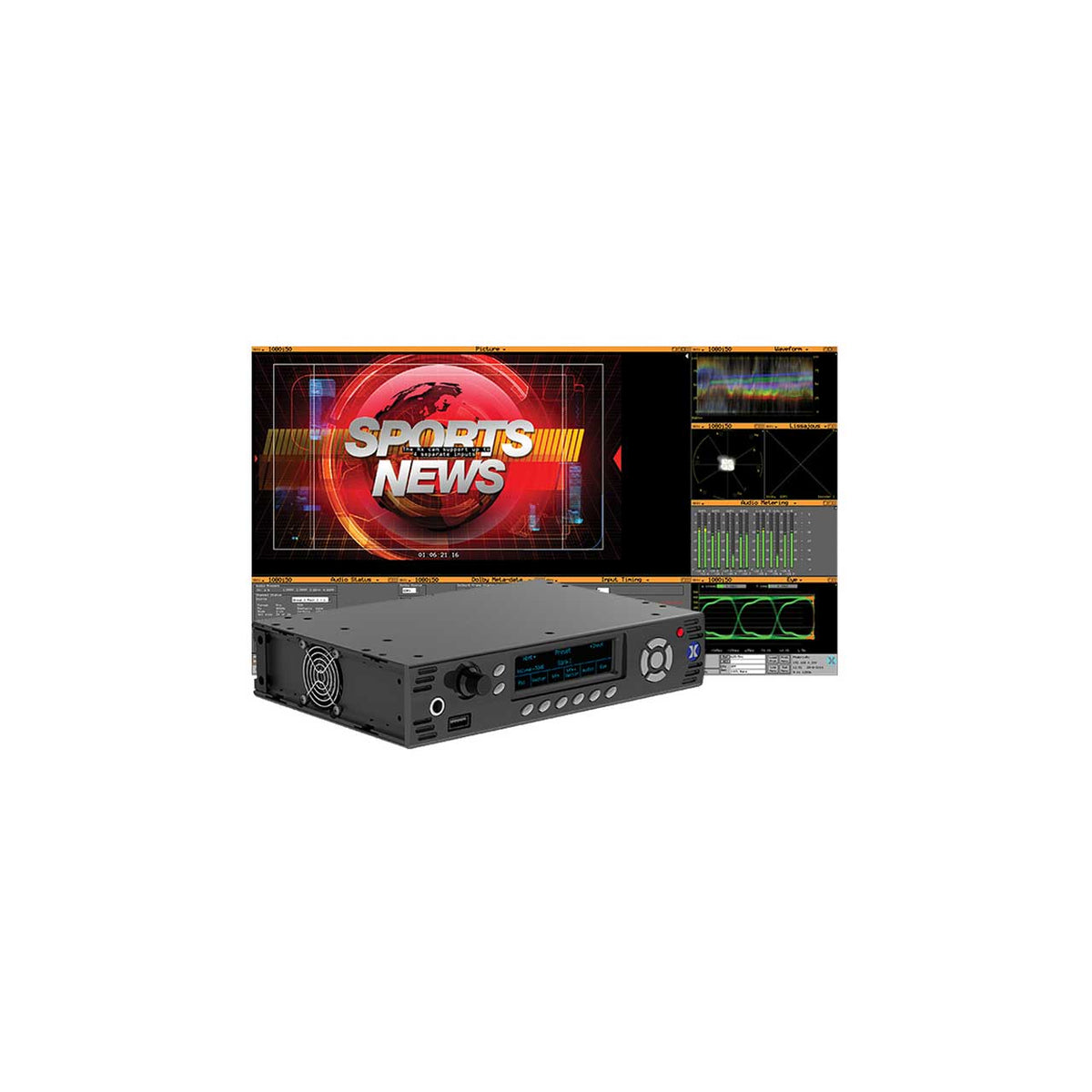 Phabrix PHRX500AGE Rx500 1U ½ rack HD/SD rasterizer, 1x PHRXM-AGE HW Module: 1x (SDI-in + copy), SFP cage, 1x Analyser, Eye/Jitter, 1x Generator. 1 more A,AG, or AES module can be added