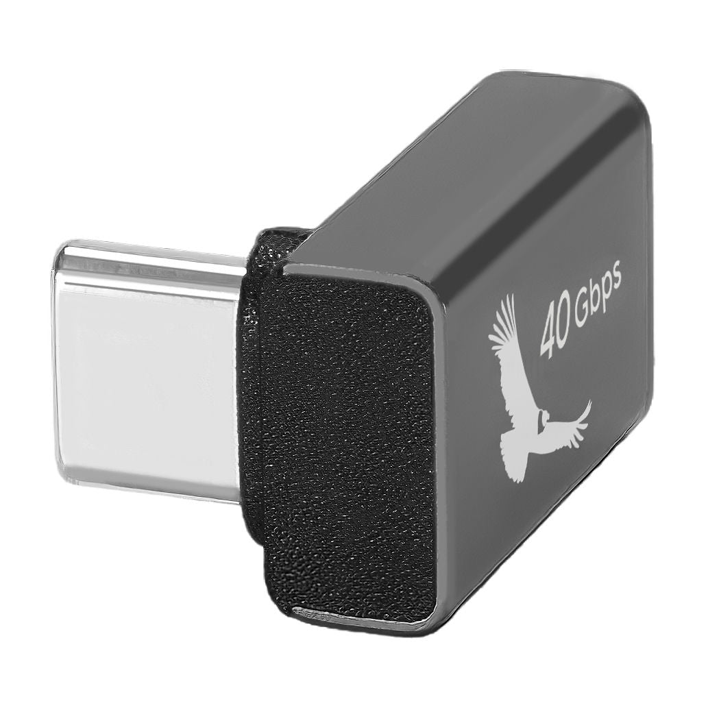 Kondor Blue USB-C 40Gbps Elbow Adapter for Power & Data