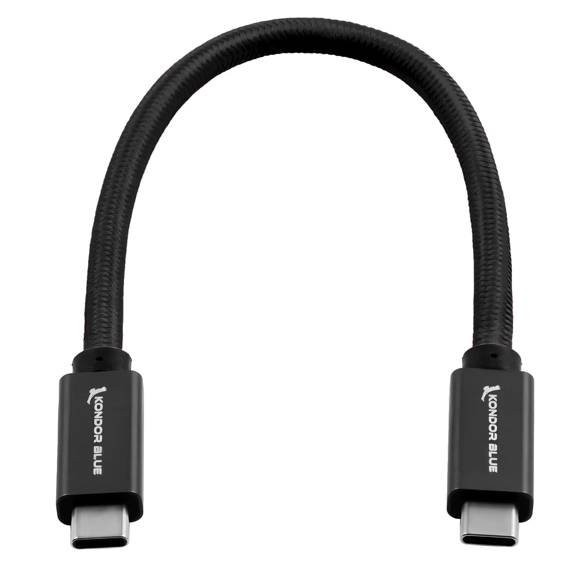 Kondor Blue USB C to USB C Cable for SSD Recording & Charging - 8K Data and Power Delivery (Dual Right Angle)