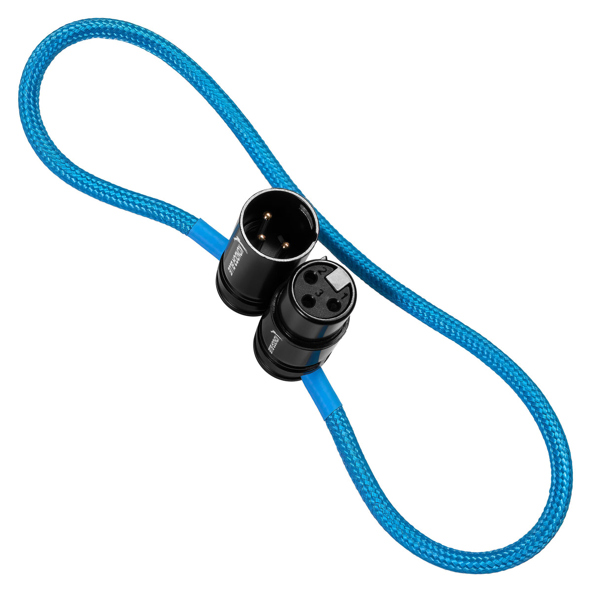 Kondor Blue Straight Low Profile Right Angle XLR Cable (Kondor Blue)