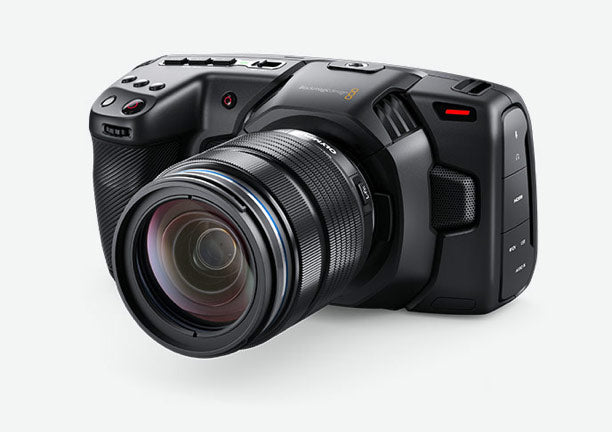 Blackmagic Design Pocket Cinema Camera 4K + Teris Fluid Head with 100mm Flat Base 2-Stage Carbon Fiber Tripod (26.5lb)
