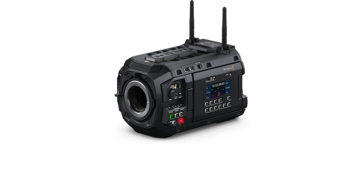 Blackmagic Design URSA Cine 12K LF Body + Teris Fluid Head with 100mm Flat Base 2-Stage Carbon Fiber Tripod (44lb)