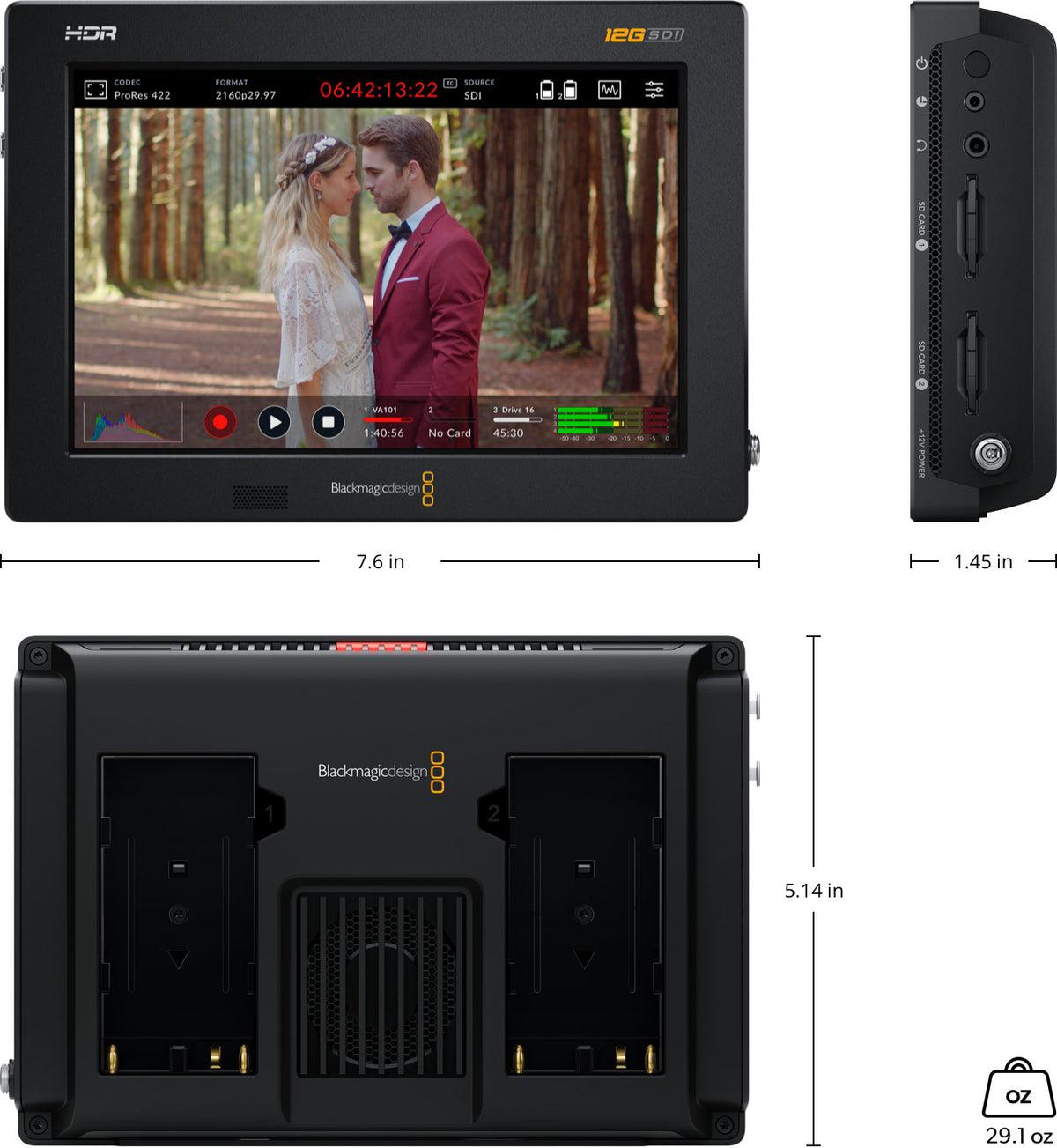 Blackmagic Design Video Assist 7" 12G HDR