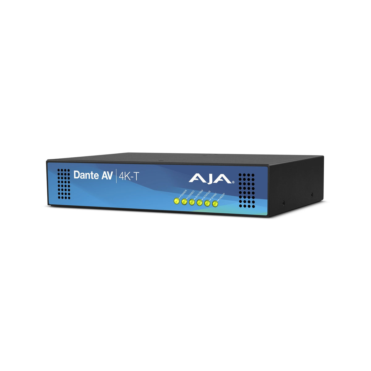 AJA Dante AV 4K-T Transmitter Encodes 12G / HDMI Video with Embedded Audio into Dante AV Ultra JPEG 2000