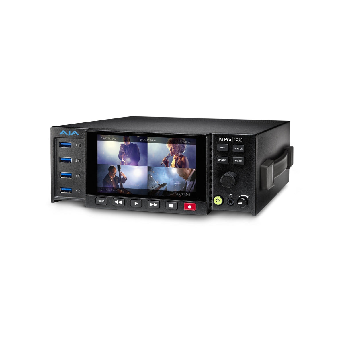 AJA Ki Pro GO2 Multi-Channel HD H.264 AVC / H.265 HEVC Recorder/Player (Storage not included)