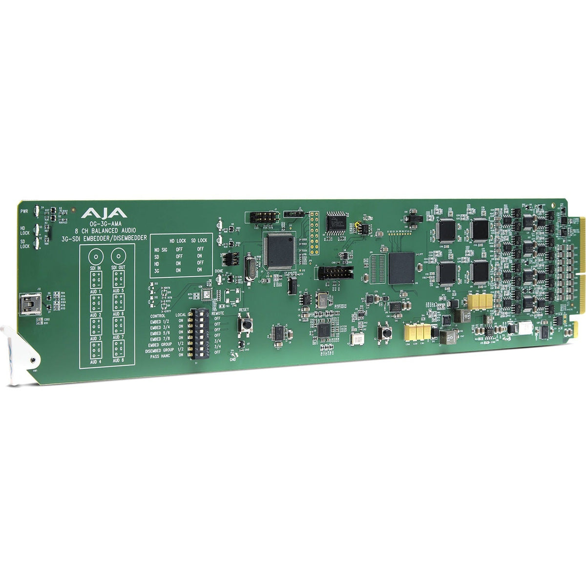 AJA OG-3G-AMA 3G-SDI 4-Channel Analog Audio Embedder/Disembedder, Balance XLR, DashBoard Support