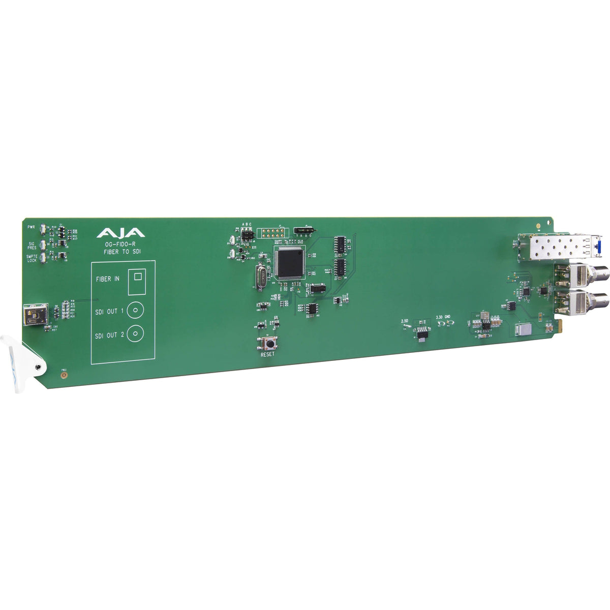 AJA OG-FiDO-R 1-Channel Single Mode LC Fiber to 3G-SDI Receiver, DashBoard Support
